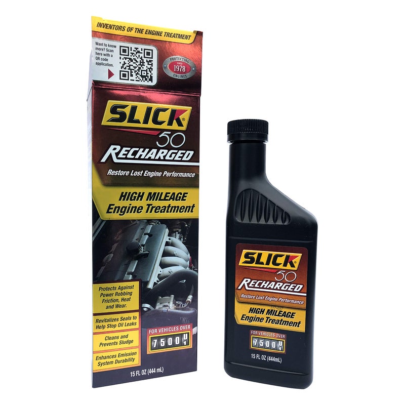 Slick 50 (750002 Recharged High Mileage Engine Treatment - 15 oz.