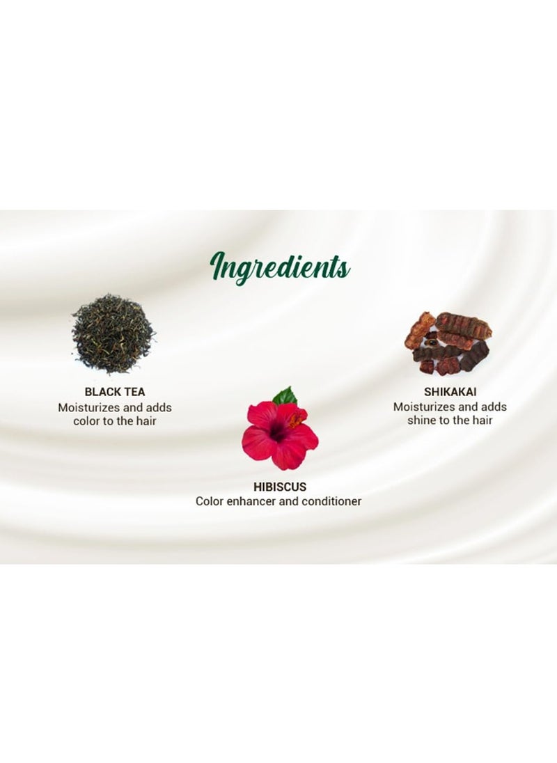 Biotique Biotique Herbcolor Conditioning Hair Colour l Ammonia Free Hair Color l 9 Organic Herbal Extracts l Natural and Healthy Shine l 50g + 110ml| Darkest Brown 3N (Pack of 1)  - Image 3