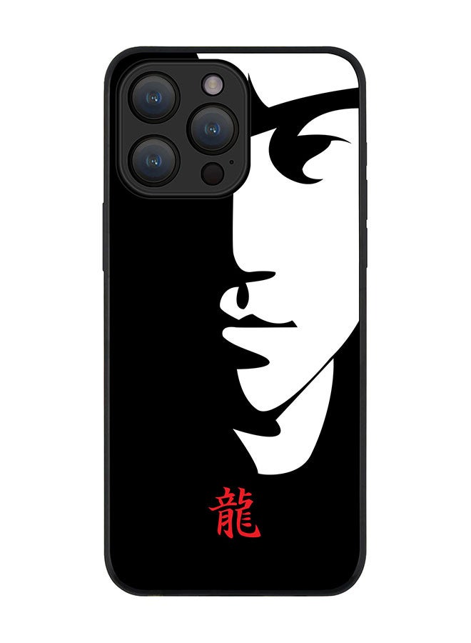 Stylizedd Cover for iPhone 15 Pro Max Case Rugged Black Slim fit Soft Flexible Anti Drop TPU Gel Thin Protective Phone Cases - Tibute - Bruce Lee (Black) - Image 1