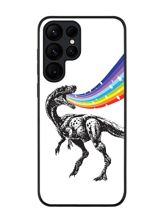Stylizedd For Samsung Galaxy S25 Ultra 5G Case,Slim fit Camera Protection, Shockproof Thin Phone cover  - Rainbow Dino - Image 1
