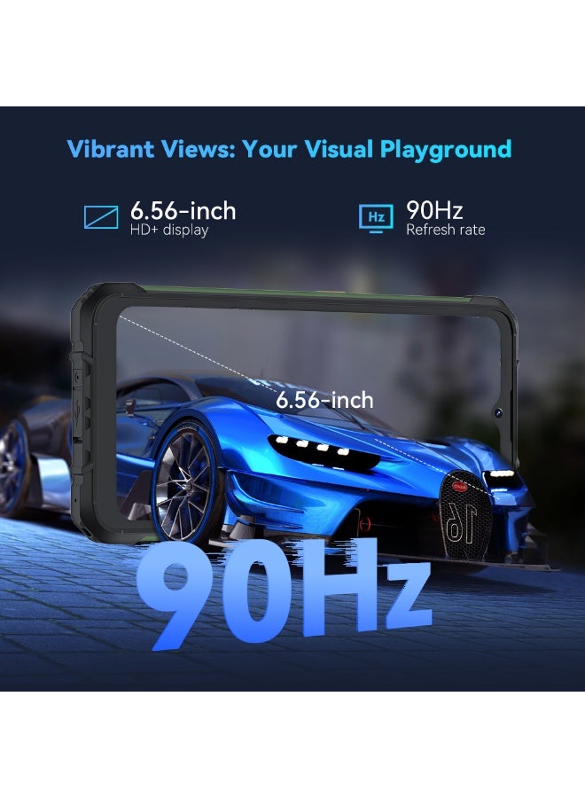 Cubot Kingkong ACE 2 Rugged Smartphone 6.56-inch 90Hz HD+ Display Android 14 Mobile 6GB RAM 128GB ROM 48MP+16MP Camera 5100mAh Battery Waterproof Slim Rugged Phone – Black Orange - Image 4