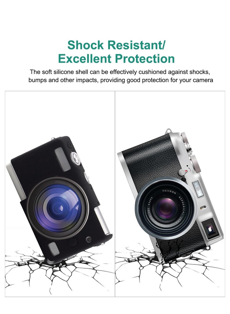 SOLARAE Digital Camera Case for Canon EOS M200 Slim Durable Lightweight Rubber Soft Silicone Camera Protective Cover (Black) - Image 3