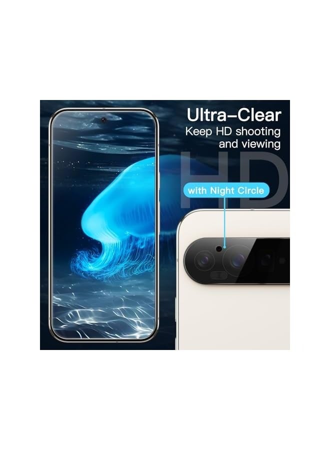 Jetech Screen Protector for Google Pixel 9 Pro XL with Camera Lens Protector, Easy Installation Tool, Fingerprint Compatible, Tempered Glass Film, HD Clear, 2-Pack Each - Image 5