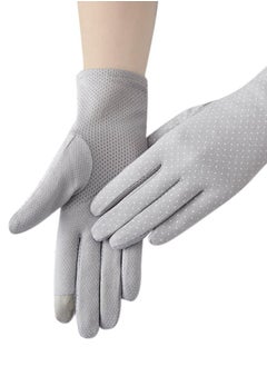 SFMW Pair Women Protective UV Protection Summer Sunblock Touchscreen Gloves for Driving Riding 