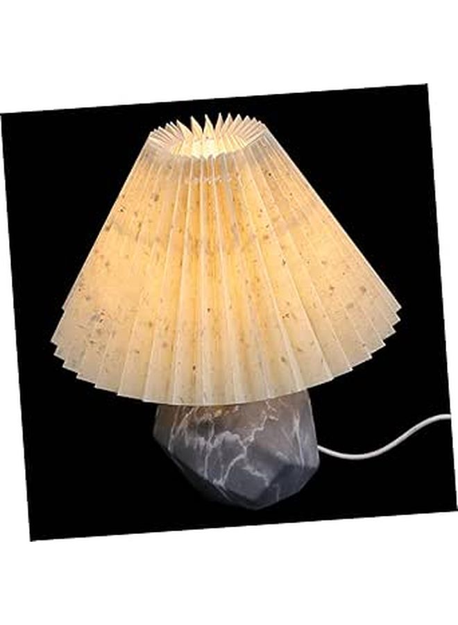 Diamond Shape Ceramic Night Light Bedside Lamp Warm White Room Decor - Image 1