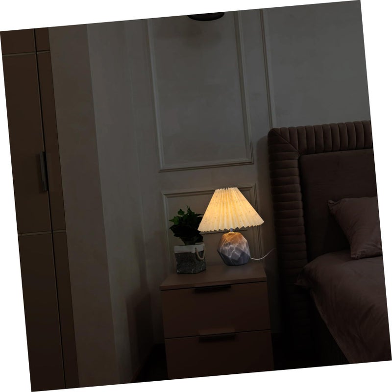 Diamond Shape Ceramic Night Light Bedside Lamp Warm White Room Decor - Image 3