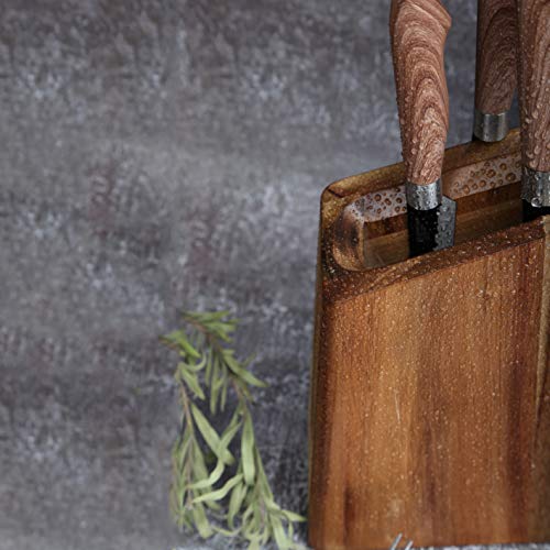 Resafy Magnetic Knife Wooden Block Knife Display Holder Rack Magnetic Stands with Strong Enhanced Magnets Kinves Strip - Image 4