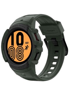 Spigen Rugged Armor PRO Case with Band for Samsung Galaxy Watch 4 44mm (2021) - Mil Green  - Image 1