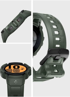 Spigen Rugged Armor PRO Case with Band for Samsung Galaxy Watch 4 44mm (2021) - Mil Green  - Image 2