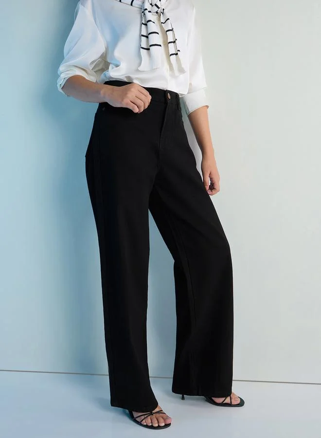 Dillinger Black Regular Fit Solid Jeans