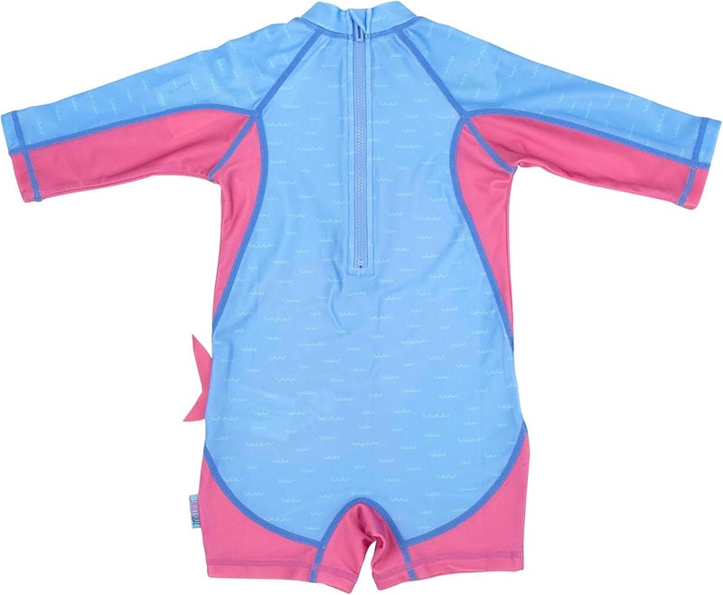 Zoocchini Baby/Toddler Pink Shark One-Piece Swimsuit with UPF 50+ Protection - Image 5