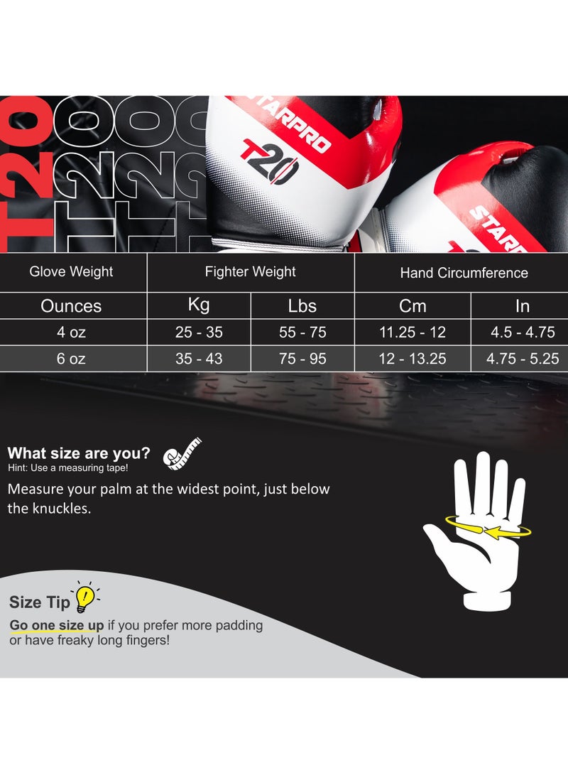 ستاربرو Starpro Junior T20 قفازات الملاكمة | الأزرق الوردي والأبيض | لتدريب الشباب والمبارزة في الملاكمة واللياقة البدنية والملاكمة للكيك بوكسينغ | أطفال 4 أوقية 6 أونصة - Image 2