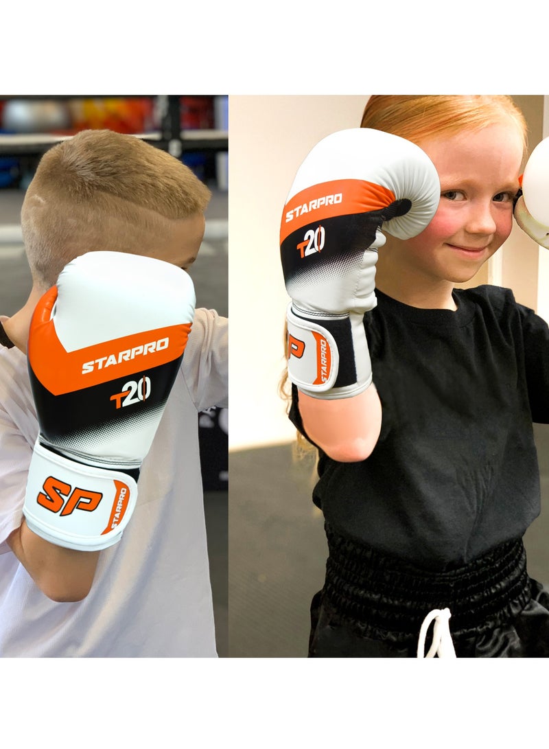 ستاربرو Starpro Junior T20 قفازات الملاكمة | الأزرق الوردي والأبيض | لتدريب الشباب والمبارزة في الملاكمة واللياقة البدنية والملاكمة للكيك بوكسينغ | أطفال 4 أوقية 6 أونصة - Image 4