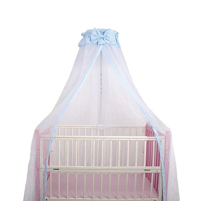 BREATHABLE CRIB NETTING BED CURTAINS CANOPY FOR KIDS MOSQUITO NET BEDROOM DECOR BLUE MOSQUITO NET