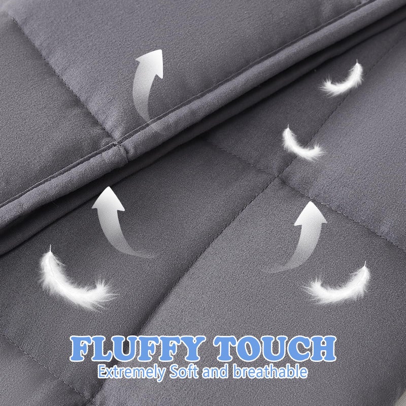 HOSUKKO Weighted Blanket - Weighted Blanket 3 lbs Grey Heavy Blanket - Small Size Bresthable Blanket(20 * 30 inches, 3 lbs) - Image 3