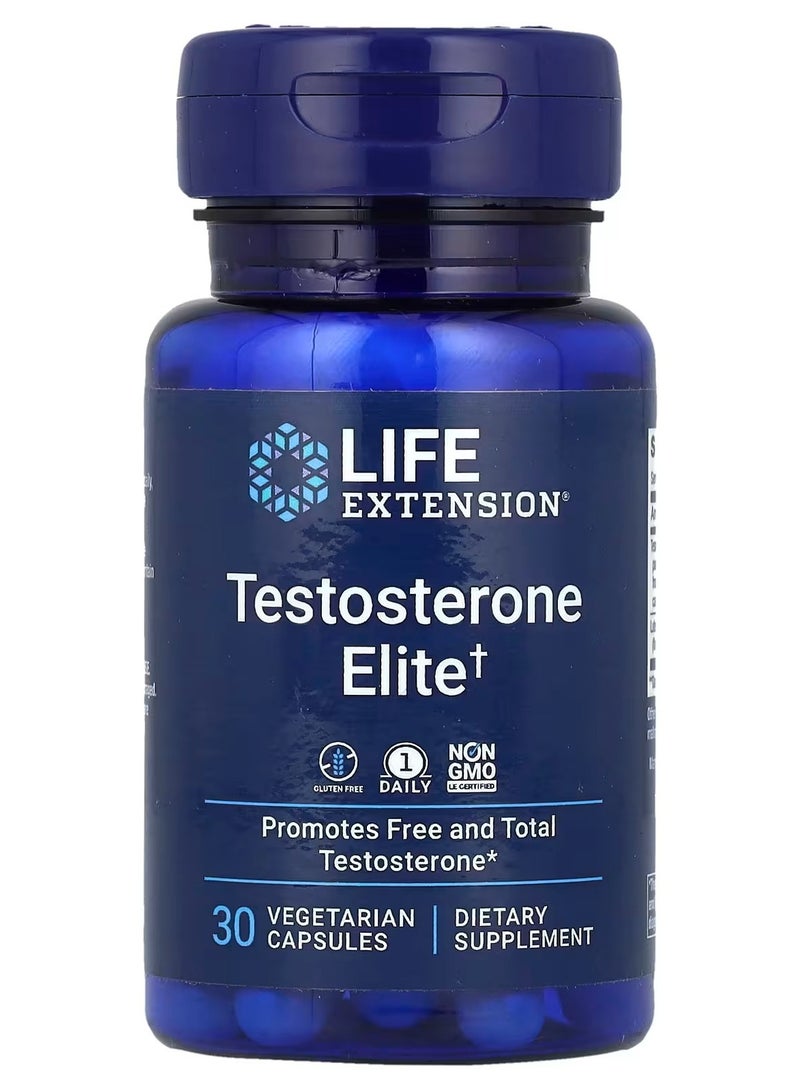 لايف إكستنشن Life Extension، Testosterone Elite، 30 كبسولة نباتية - Image 1