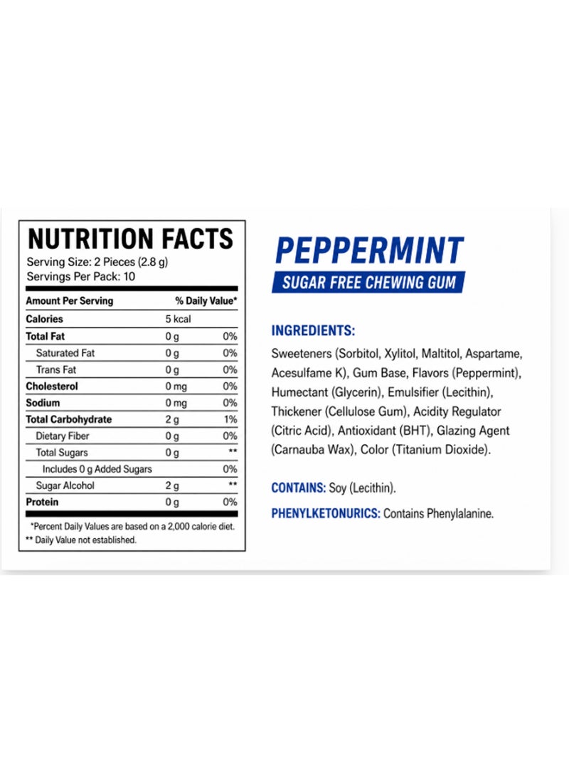Klast Peppermint Sugar Free Chewing Gum - Image 2