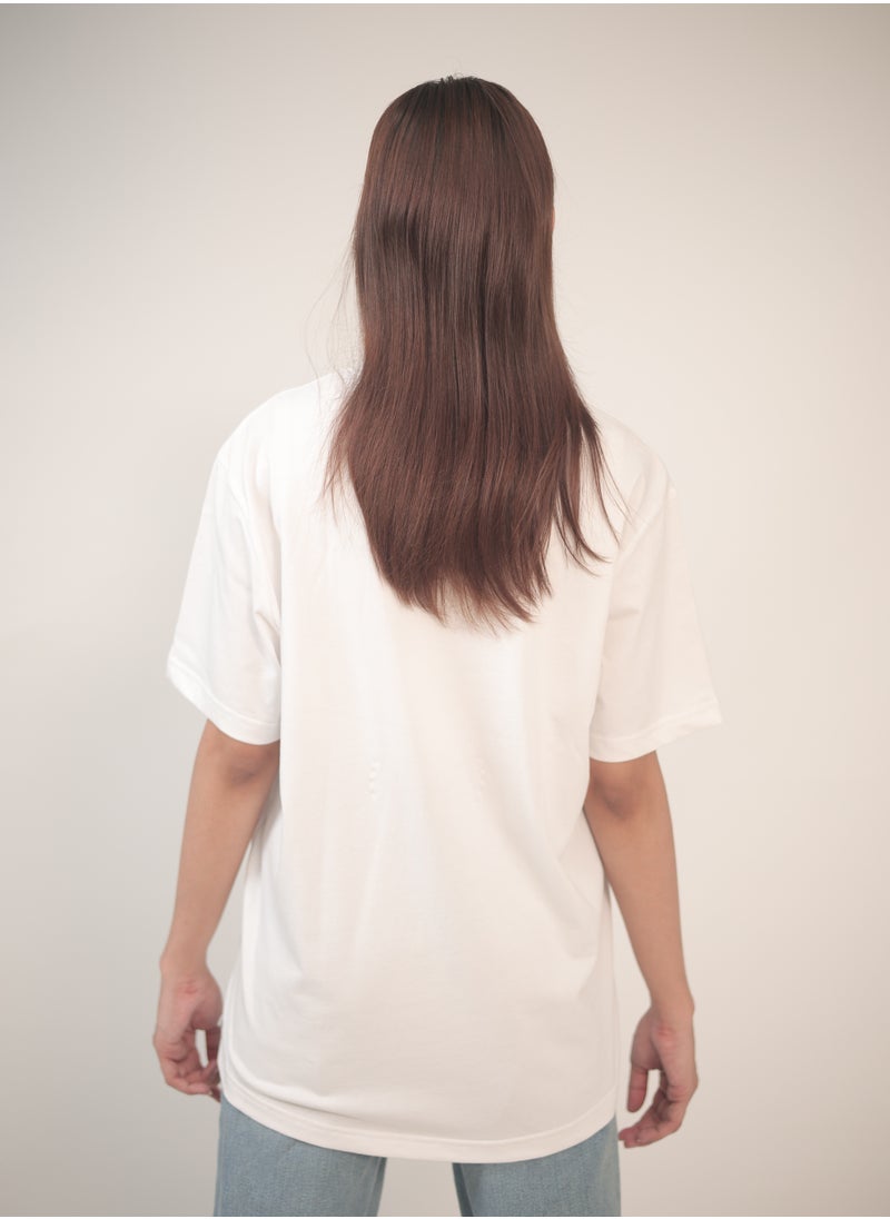 Vasl Hub - Stylish Oversized White Graphic T-Shirt for Women – Your Highness | Vasl Hub - Image 1