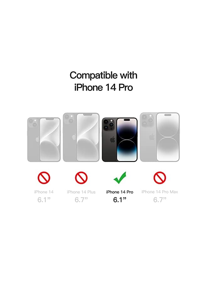 جي تيك علبة السيليكون المغناطيسي لـ iPhone 14 Pro 6.1 بوصة ، متوافقة مع Magsafe ، غطاء الهاتف مع عدسة الكاميرا كاملة (أسود) - Image 2