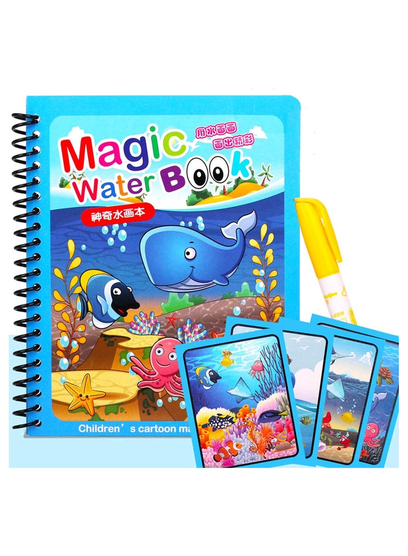 Magic Water Coloring Book, Drawing Board and Magic Water Pen, Educational Drawing Toy for Kids - Image 1