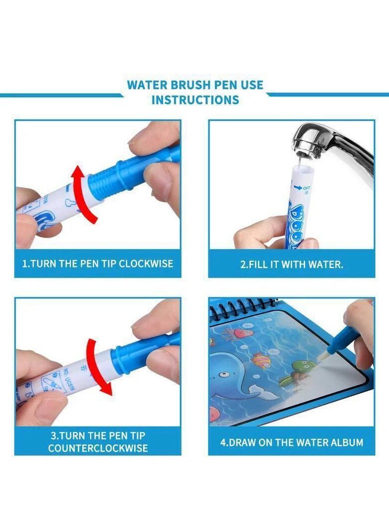 Magic Water Coloring Book, Drawing Board and Magic Water Pen, Educational Drawing Toy for Kids - Image 5