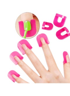KASTWAVE 130pcs Plastic Nail Polish Protector for Fingers, U Shape Nail Polish Stencil Reusable Nail Covers Tools, Nail Polish Spill Proof Model Polish Glue Overflow Nail Art Accessories (10 sizes)  - Image 2