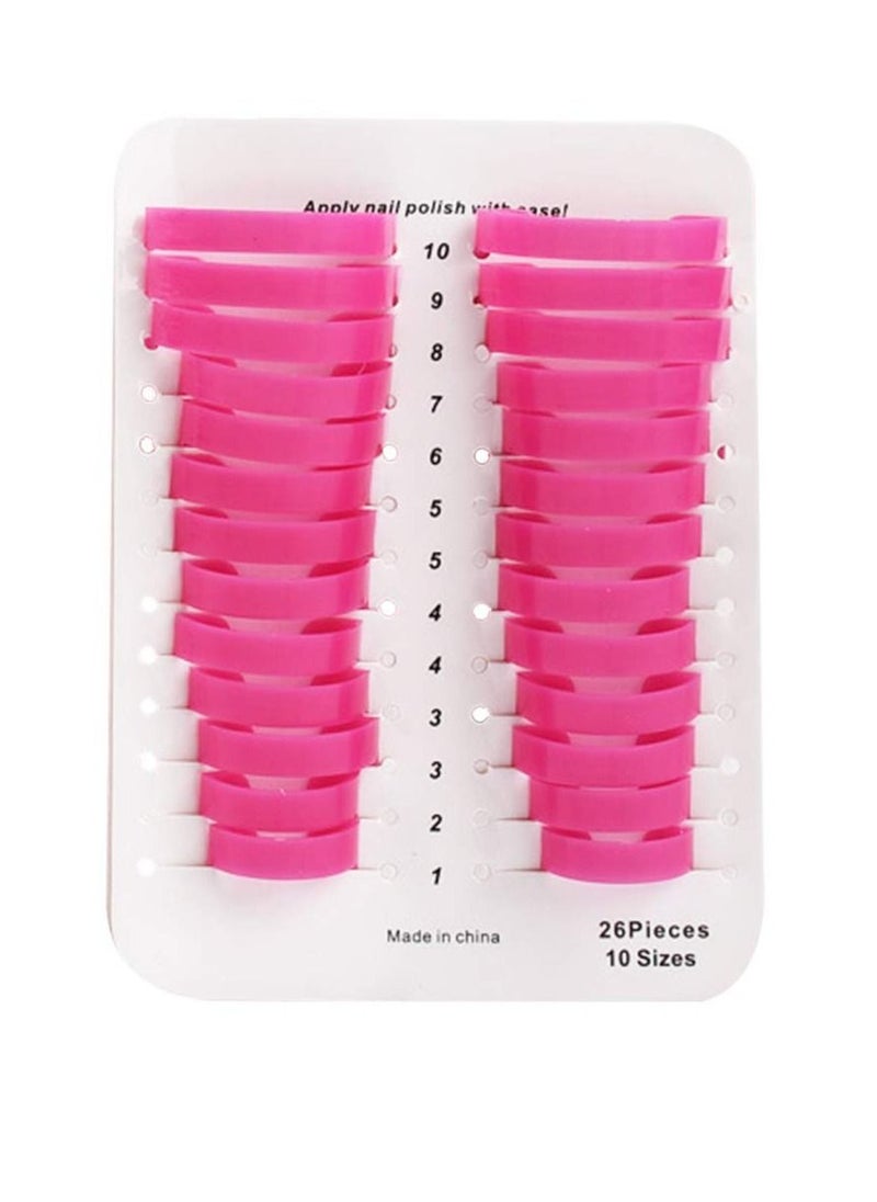 KASTWAVE 130pcs Plastic Nail Polish Protector for Fingers, U Shape Nail Polish Stencil Reusable Nail Covers Tools, Nail Polish Spill Proof Model Polish Glue Overflow Nail Art Accessories (10 sizes)  - Image 4