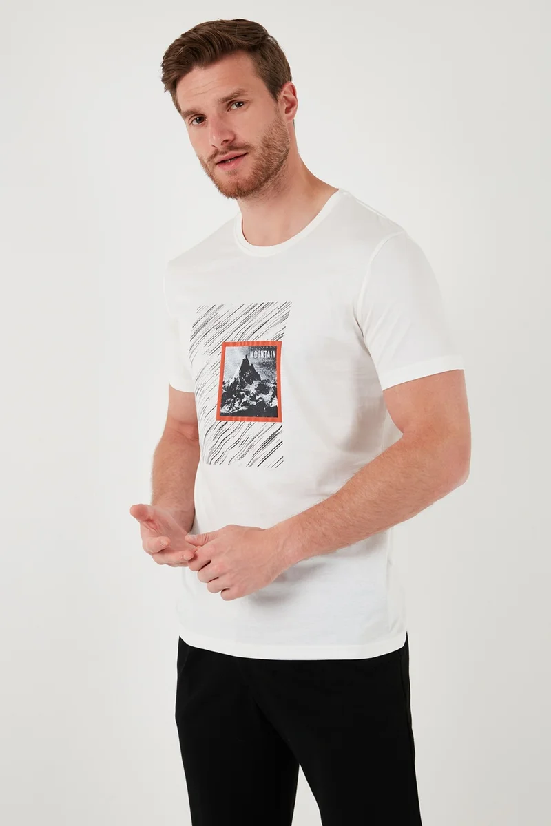 Buratti Cotton Slim Fit Crew Neck T Shirt Men's T Shirt 646R8320