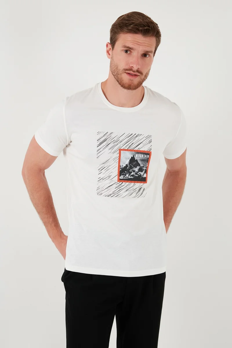 Buratti Cotton Slim Fit Crew Neck T Shirt Men's T Shirt 646R8320