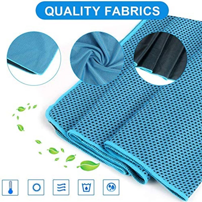 10 Pcs Colors Cooling Towels, Neck Reusable Chill Cool Absorbent Sports Towel for Golf Travel Gym Outdoor Sports Camping Football 30 * 80 cm, 10 pack - Image 5