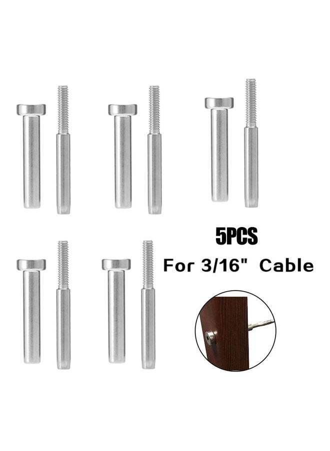 نيبمينينت 5-Piece Stainless Steel Stud Swage Set Silver  - Image 1
