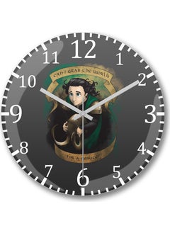 Print Shop Loki Of Asgard Wall Clock Curved Real Glass