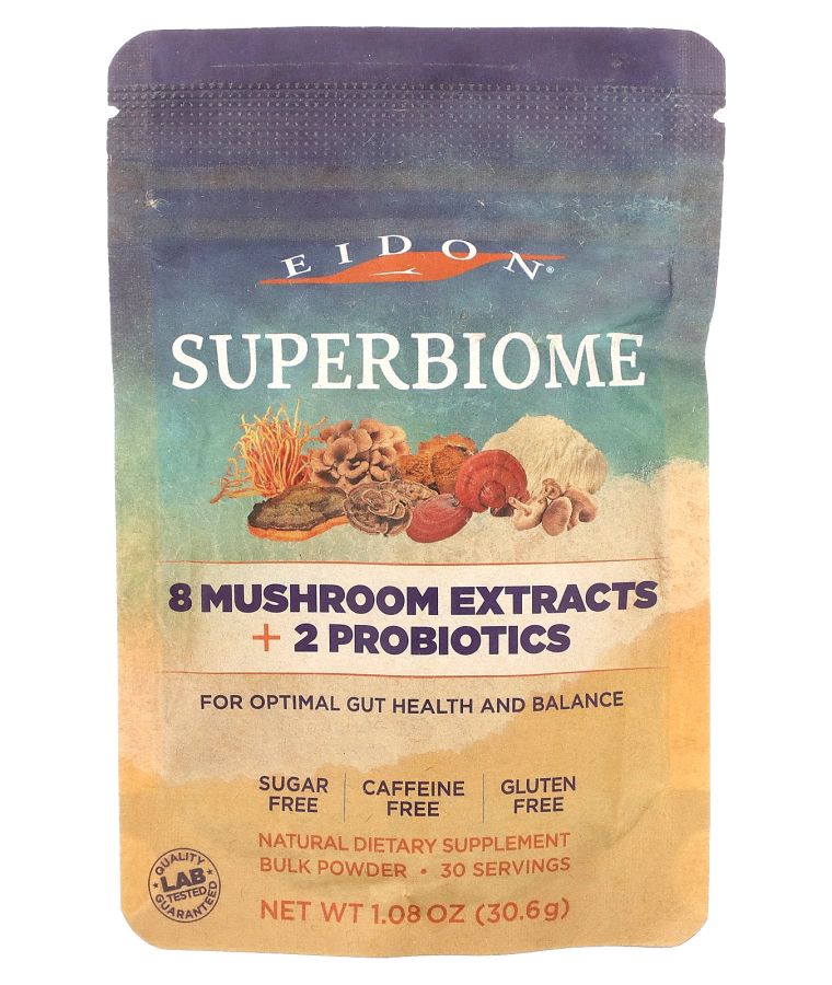 Eidon Ionic Minerals Superbiome 8 Mushroom Extracts + 2 Probiotics 1.08 oz (30.6 g)