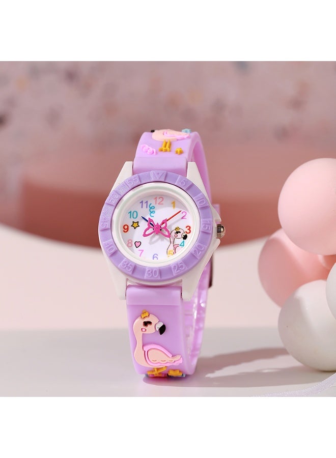 مارك وارفيلد الرجل الجديد New Silicone Flamingo Cartoon Quartz Watch