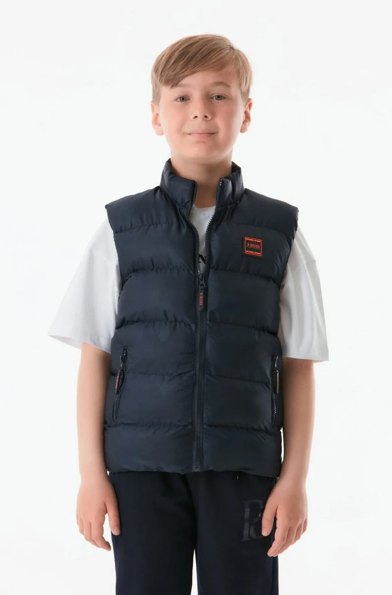 FullaModa Embroidered Zippered Unisex Children's Vest