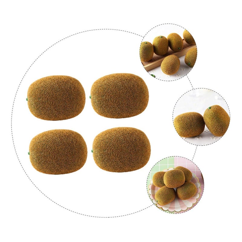 4Pcs Lifelike Artificial Kiwifruit Foam Decor Models For Home Display Photography - Image 4