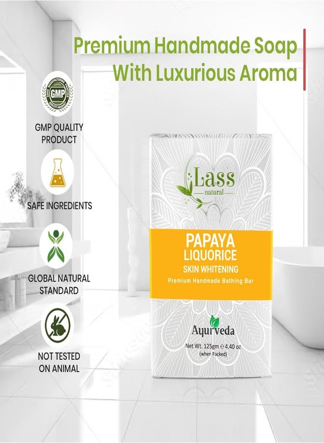 Lass Natural Alphanso Mango Handmade Bathing Bar Premium & Pure, Refreshing Aroma, Ideal For Skin Cleansing & Nourishing - (125gm X 4) - Image 2