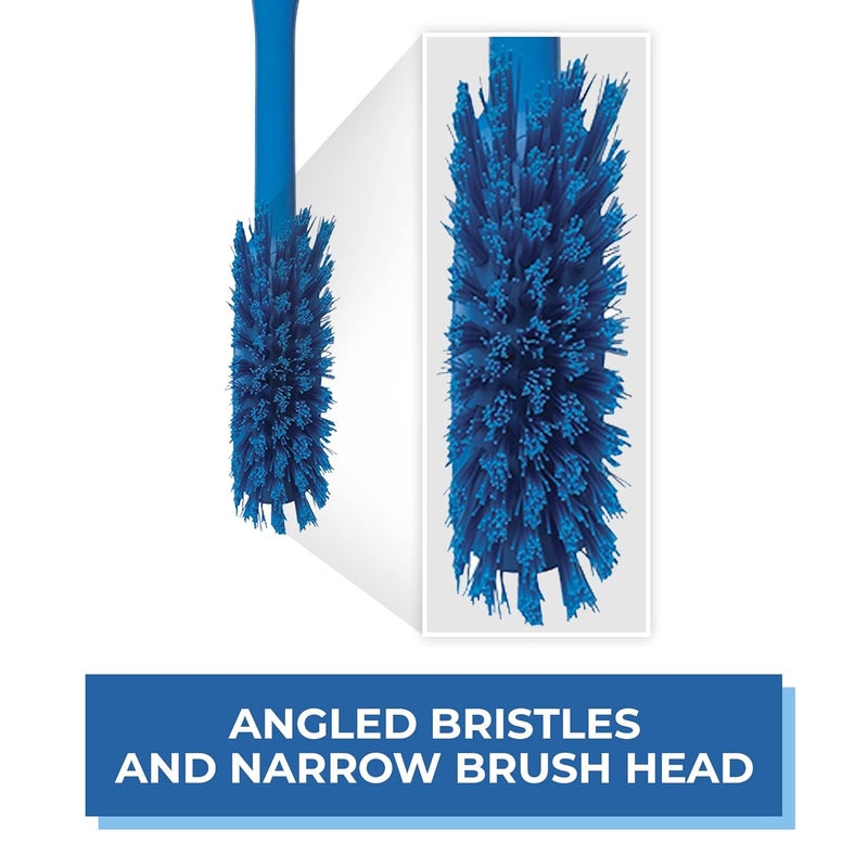 Vikan Fine Dish Brush HeavyDuty Narrow SlipResistant Cleaning Brush Polypropylene Polyester Bristle 11 Inch Blue 42873 - Image 2