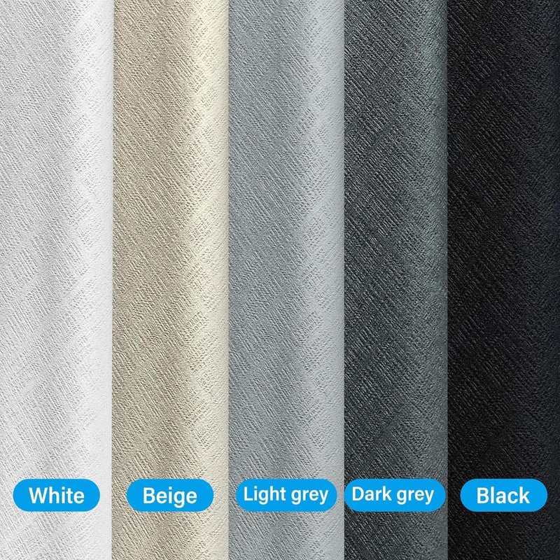 MaKefeile Room Divider Curtains Total Blackout Privacy Curtain Panel Room Thermal Insulated Noise Reduction Curtain for Bedroom Window Living Room Ceiling Track Curtain W 12.5ft ? H 8ft Beige - Image 4