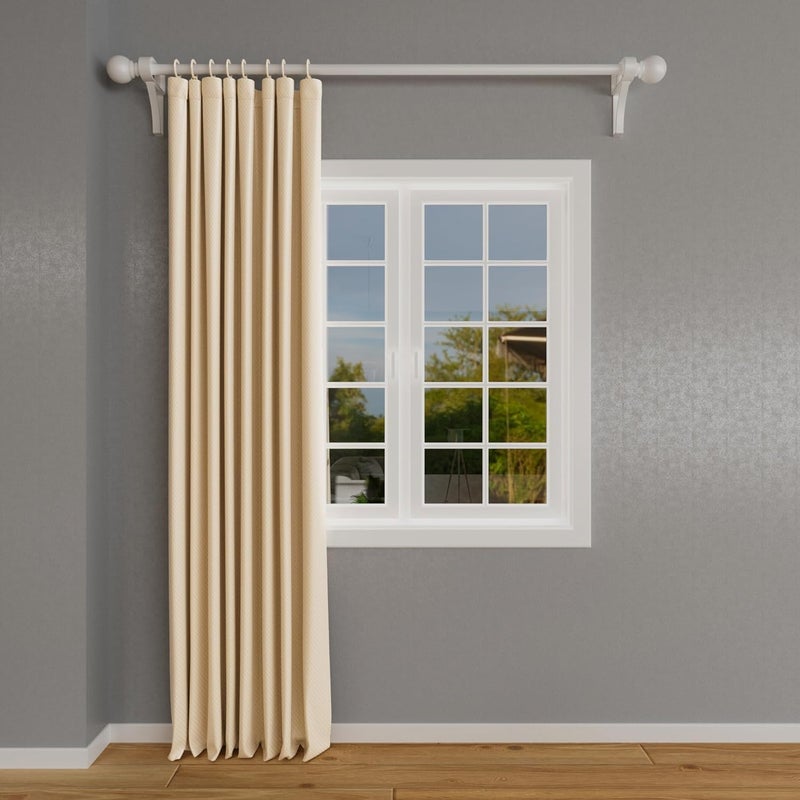MaKefeile Room Divider Curtains Total Blackout Privacy Curtain Panel Room Thermal Insulated Noise Reduction Curtain for Bedroom Window Living Room Ceiling Track Curtain W 12.5ft ? H 8ft Beige - Image 5