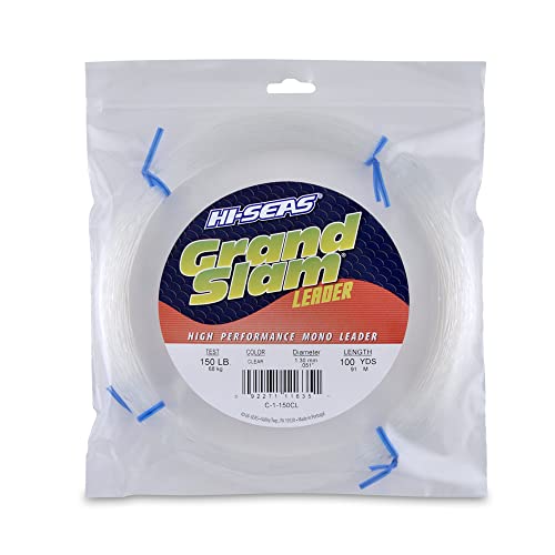 Hi-Seas Grand Slam Monofilament Leader, 150 Pound Test, Clear, 100-Yard Coil - Image 1