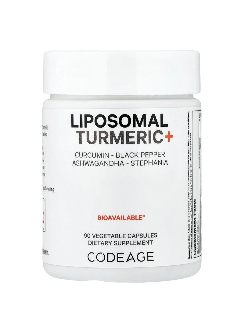 Liposomal Turmeric+, 90 Vegetable Capsules