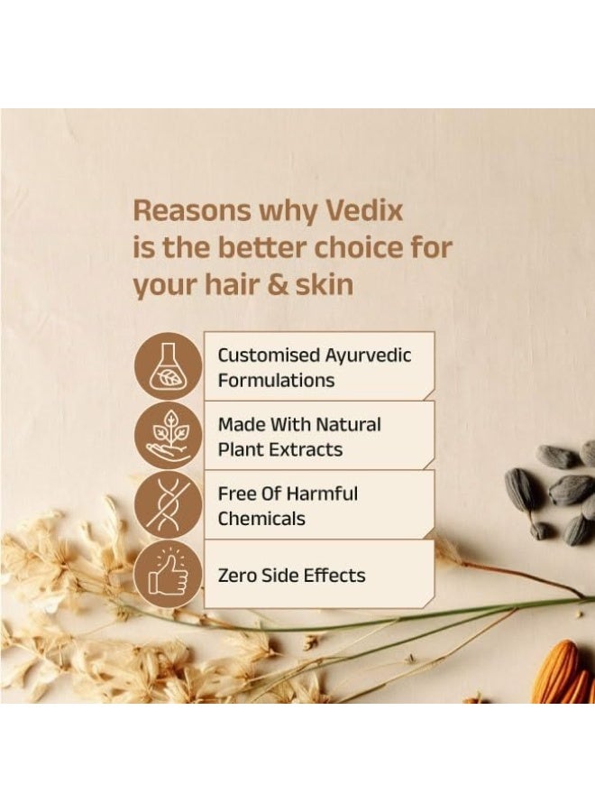 Vedix Dhavath Hair Fall Control Shampoo For Normal-Oily Hair | Ayurvedic Shampoo for Men & Women | Combo Pack | 200 ml*2 - Image 2