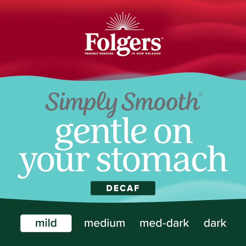 Folgers Simply Smooth Mild Roast Ground Coffee, 23 Ounces 9Pack fo 1) - Image 4