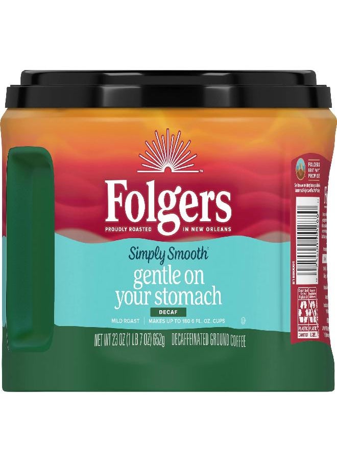 Folgers Folgers Simply Smooth Mild Roast Ground Coffee, 23 Ounces  - Image 1