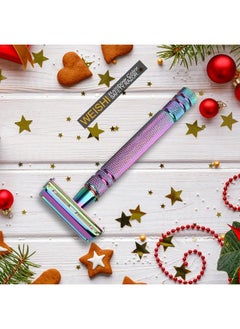 WeiShi Safety Razor Butterfly Open Double Edge Elegant Rainbow Color  - Image 3