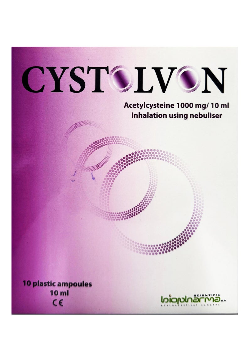 Biopharma SA Cystolvon Solution 10 Plastic Ampoules X 10 Ml, Inhalation Using Nebuliser 
