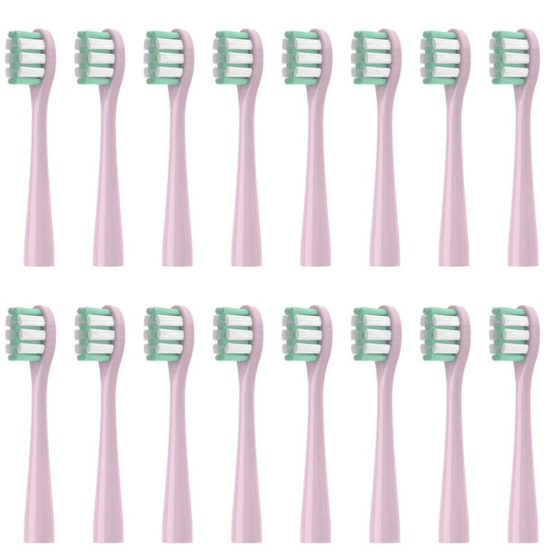 Showsee Replacement Electric Toothbrush Heads, Soft Bristles for ShowSee D1/d2/d3, 16 Pack, Pink - Image 1