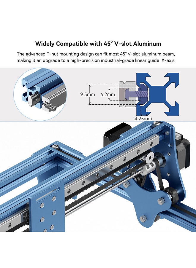 SCULPFUN S6/S6PRO/S9 X-axis Linear Guide Upgrade Kit High Precision Industrial Grade Direct Installation Without Drilling  - Image 3