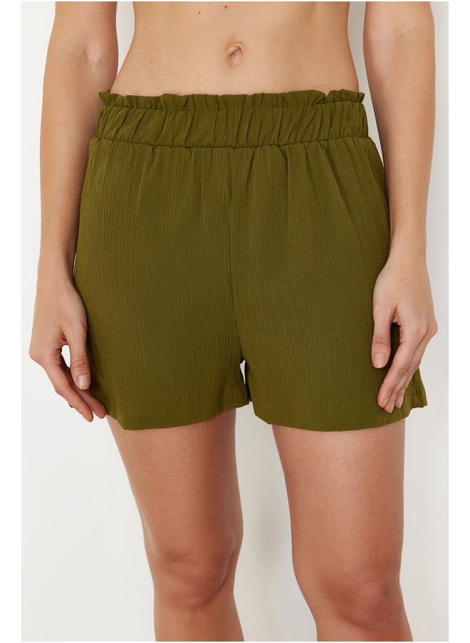 trendyol Khaki Woven Kimono Shorts Set TBESS23AU00089  - Image 5